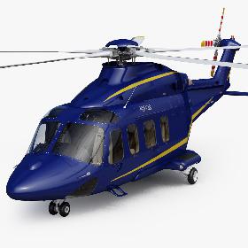 AgustaWestland AW139 Dark Blue 3D model